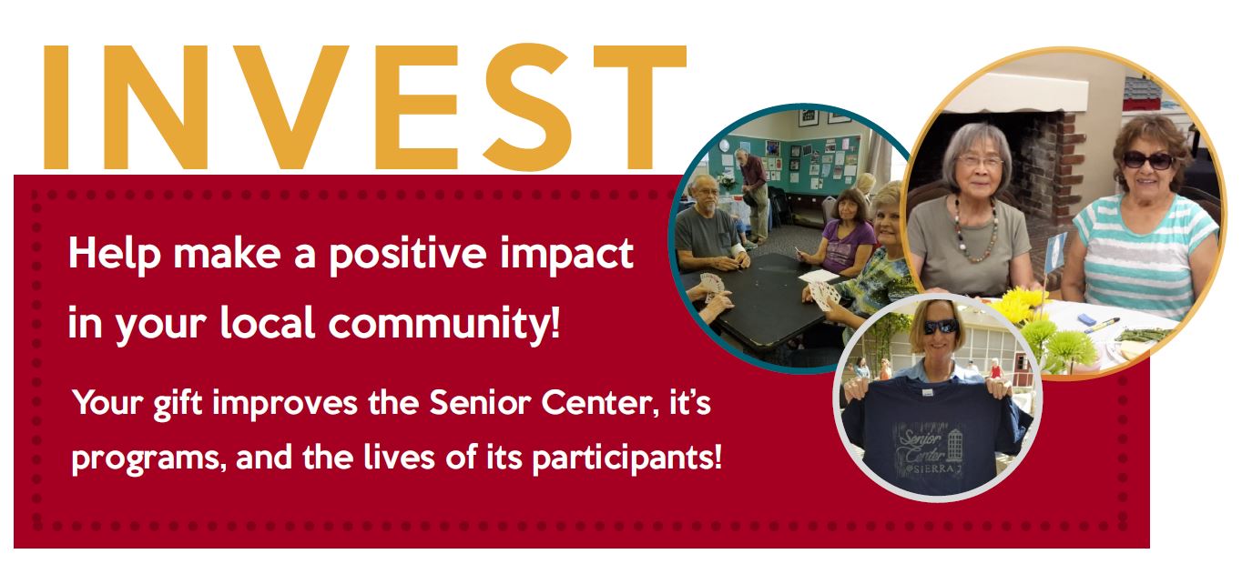 Help make a positive impact in your local community by donating to your Senior Center!