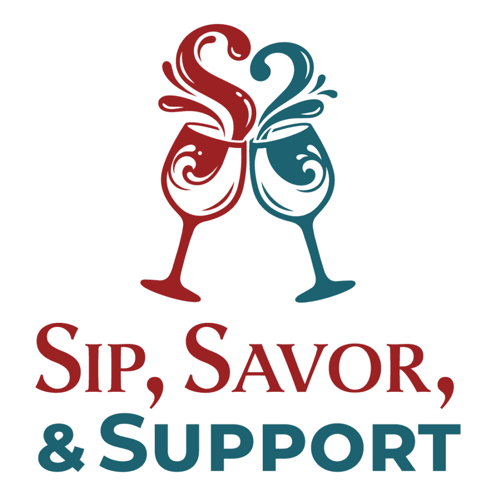 Sip, Savor, & Support Logo