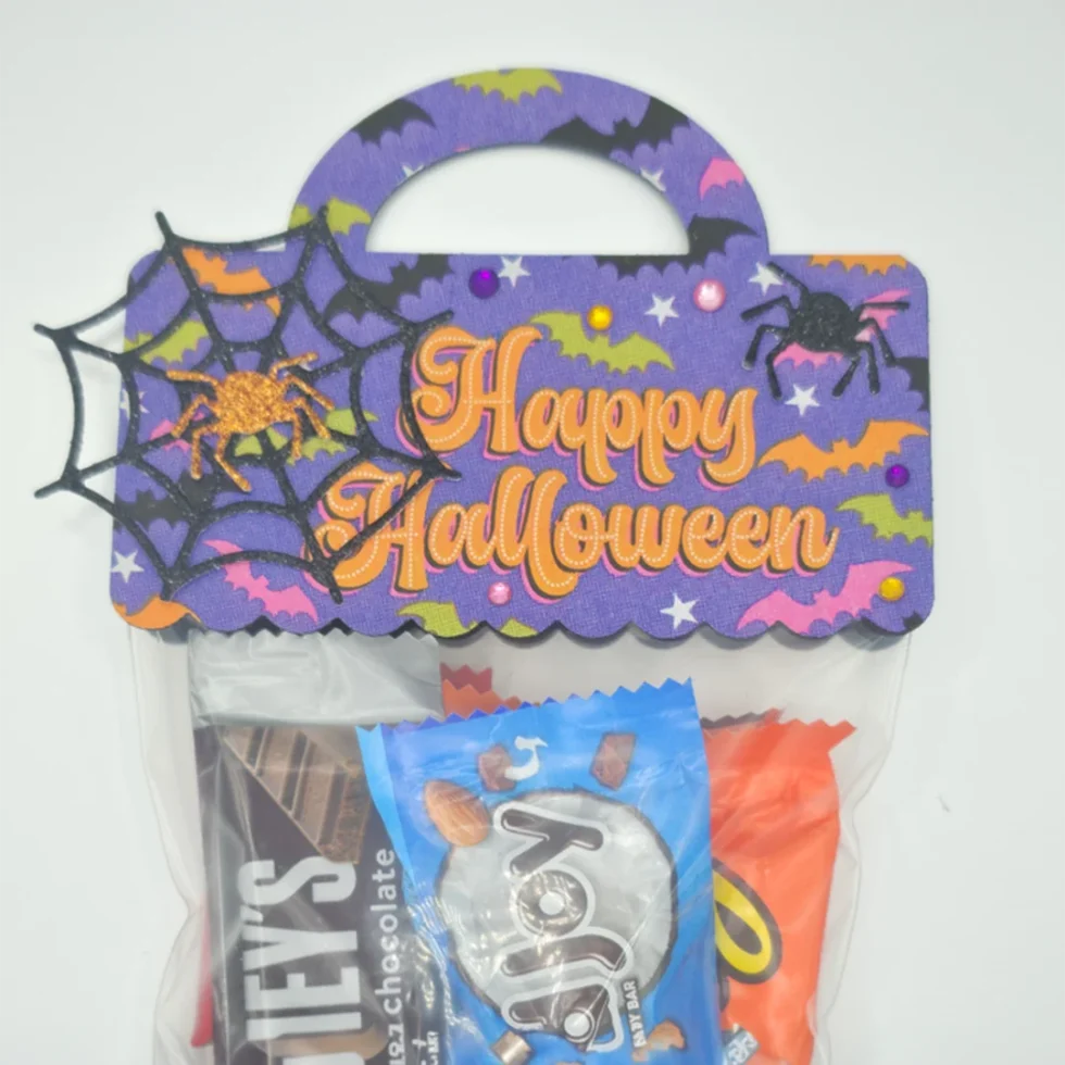 Halloween-themed candy bag decoration