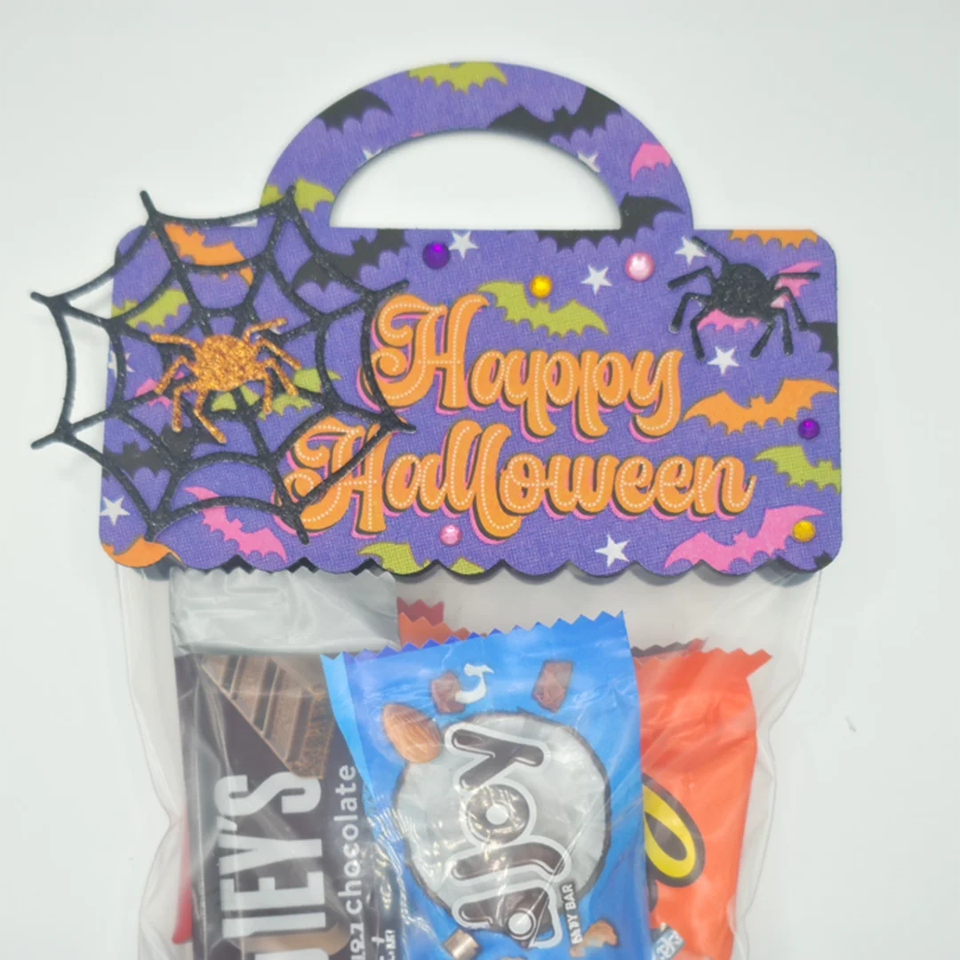 Halloween-themed candy bag decoration